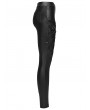Punk Rave Black Gothic Punk Woven-Cross Panelled Leggings for Women