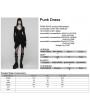 Punk Rave Black Gothic Punk Rivet Mesh Layered Irregular Dress