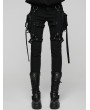 Punk Rave Black Gothic Punk Detachable Leg Pockets Pants for Women