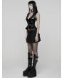 Punk Rave Black Dark Gothic Patent Leather Vest for Women