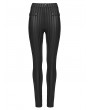 Punk Rave Black Gothic Striped Leggings for Women