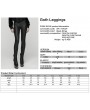 Punk Rave Black Gothic Striped Leggings for Women