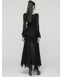 Punk Rave Black Gothic Punk Halterneck Asymmetric Long Dress