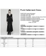 Punk Rave Black Gothic Punk Halterneck Asymmetric Long Dress