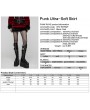 Punk Rave Black and Red Gothic Punk Striped Fluffy Fur Mini Skirt