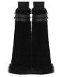 Punk Rave Black Gothic Punk Striped Fluffy Fur Leg Warmers