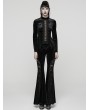 Punk Rave Black Sexy Gothic Velvet Flared Trousers for Women