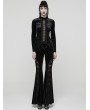 Punk Rave Black Sexy Gothic Hollow Lace Velvet Shirt for Women