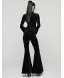 Punk Rave Black Sexy Gothic Hollow Lace Velvet Shirt for Women