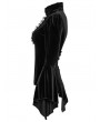 Punk Rave Black Elegant Gothic Velvet Flared Sleeve Shirt for Women