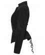 Punk Rave Black Retro Gothic Embroidered Short Woolen Coat for Women