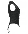 Punk Rave Black Gothic Punk Asymmetric Buckle Vest for Women