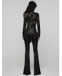 Punk Rave Black Gothic Lace Trim Flared Skirt Pants for Women