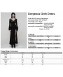 Punk Rave Black Gorgeous Gothic Velvet High Slit Fishtail Dress
