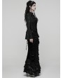 Punk Rave Black Gothic Victorian Gorgeous Velvet Tiered Maxi Skirt