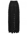 Punk Rave Black Gothic Spider Web Mesh Lace High-Low Skirt