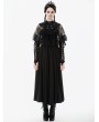 Dark in love Black Gothic Embroidered Lace Overlay Short Cape for Women