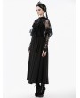 Dark in love Black Gothic Embroidered Lace Overlay Short Cape for Women