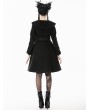 Dark in love Black Gothic Bowknot Embroidered Warm Coat for Women