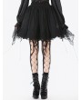 Dark in love Black Gothic Lace Embroidered Mesh Petticoat Skirt