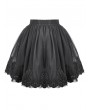 Dark in love Black Gothic Lace Embroidered Mesh Petticoat Skirt