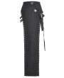 Dark in love Black Sexy Gothic Punk Buckle Strap High-Slit Long Skirt