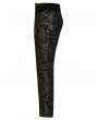 Punk Rave Black and Gold Retro Gothic Jacquard Embroidered Party Pants for Men