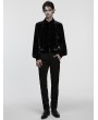 Punk Rave Black Daily Gothic Velvet Button Up Shirt for Men