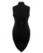 Punk Rave Black Gothic Noble Velvet Tailcoat Vest for Men