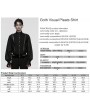 Punk Rave Black Gothic Stand-Up Collar Bubble Sleeve Shirt for Men