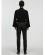 Punk Rave Black Retro Gothic Lace Applique Lantern Sleeves Shirt for Men