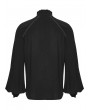 Punk Rave Black Retro Gothic Lace Applique Lantern Sleeves Shirt for Men