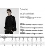 Punk Rave Black Retro Gothic Lace Applique Lantern Sleeves Shirt for Men