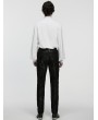 Punk Rave White Retro Gothic Lace Applique Lantern Sleeves Shirt for Men