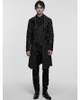 Punk Rave Black Gothic Palace Jacquard Bat Lapel Collar Tail Coat for Men