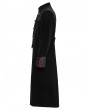 Punk Rave Black and Red Gothic Palace Embroidery Velvet Party Coat for Men
