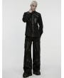 Punk Rave Black Gothic Punk Street Rock Straight Pants for Men