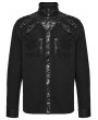 Punk Rave Black Gothic Punk Hardcore Rivets Personalized Shirt for Men