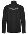 Punk Rave Black Gothic Punk Hardcore Rivets Personalized Shirt for Men