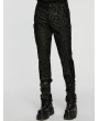Punk Rave Black Gothic Punk Mottled Printed Pants for Men