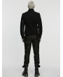 Punk Rave Black Gothic Punk Mottled Printed Pants for Men