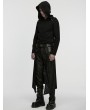 Punk Rave Black Gothic Punk Tattered Knitted Kilt for Men