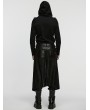 Punk Rave Black Gothic Punk Tattered Knitted Kilt for Men