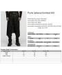 Punk Rave Black Gothic Punk Tattered Knitted Kilt for Men