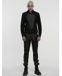 Punk Rave Black Gothic Punk Military Style Coffin Short Jacket for Men