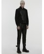 Punk Rave Black Gothic Punk Military Style Coffin Short Jacket for Men