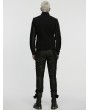 Punk Rave Black Gothic Punk Military Style Coffin Short Jacket for Men