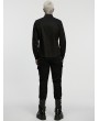 Punk Rave Black Gothic Cyberpunk Studded Shirt for Men