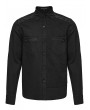Punk Rave Black Gothic Cyberpunk Studded Shirt for Men