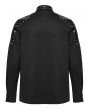 Punk Rave Black Gothic Punk Eyelets Personalized Shirt for Men